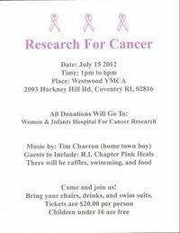 Cancer Society FUNDRAISER in COVENTRY RI - FREE for kids