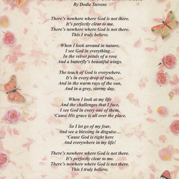 Inspirational Poem "There's Nowhere Where God Is Not There"