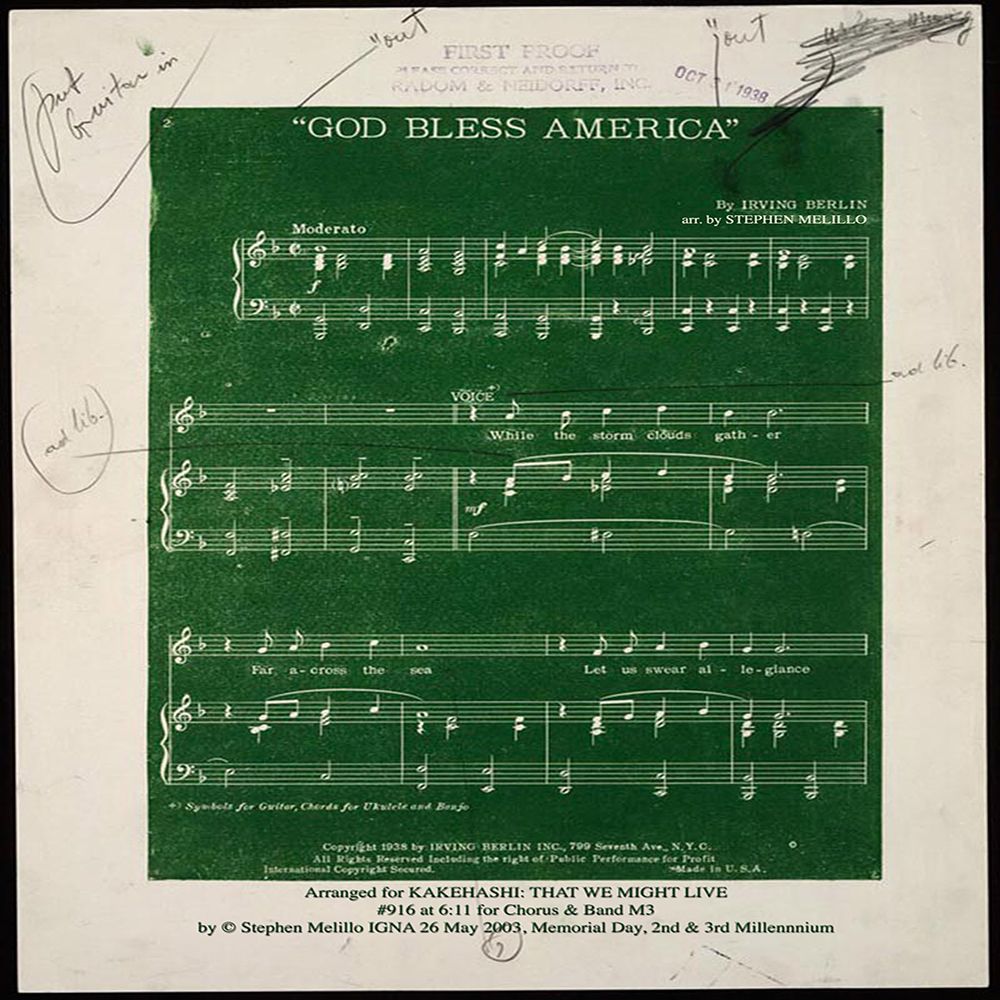 God Bless America, arranged by Stephen Melillo