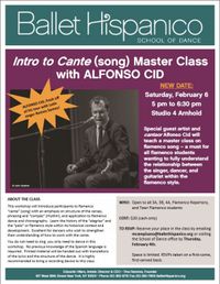 Intro to Cante (song) Master Class with Alfonso Cid