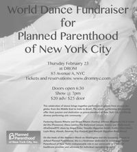 World Dance Fundraiser for Planned Parenthood of New York City