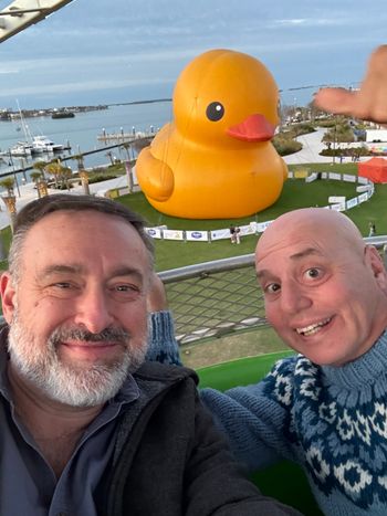 Yes, we really did ride a Ferris Wheel to get a better view of the Giant Duck!  Coachman Park, Clearwater, FL - January 17, 2026.
