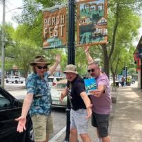 The boys getting hyped up for Atlanta's Porchfest - May 16, 2025
