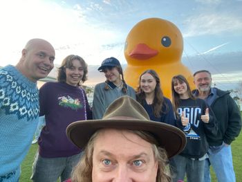 Zen Fuse Box, with the help of the Daughters of Zen, taking on the Giant Duck!  Coachman Park, Clearwater, Florida, January 17, 2026.

