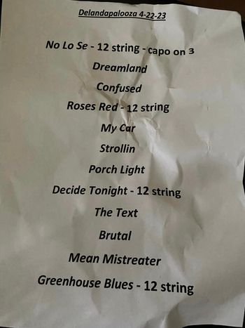 Delandapalooza 2023 Setlist
