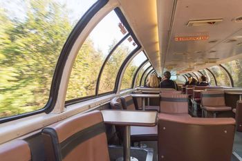 View from the piano on the Amtrak Montrealer, 1986
