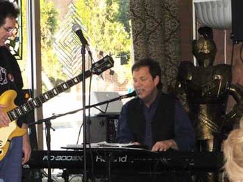 Bill at Woodstock Cafe, Mark Lysher on bass.
