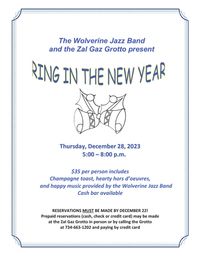 Special New Year Show w/ Chris Tabaczynski's Wolverine Jazz Band 