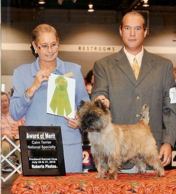 Cash Award of Merit at the CTCA Roving Nationals. Thank you to Judge Ms. Beith Sweigart.
