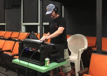 Tom at remote Asha recording
