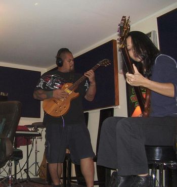 Augustine tracking some guitars
