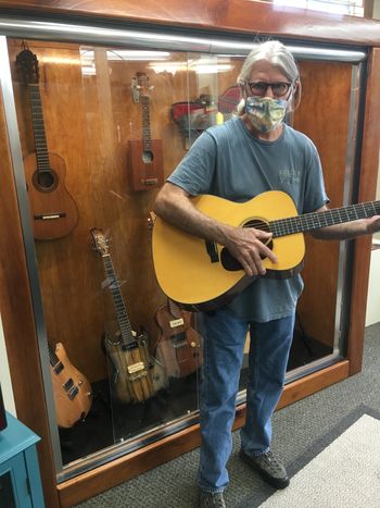 Scratch checking out some nice guitars
