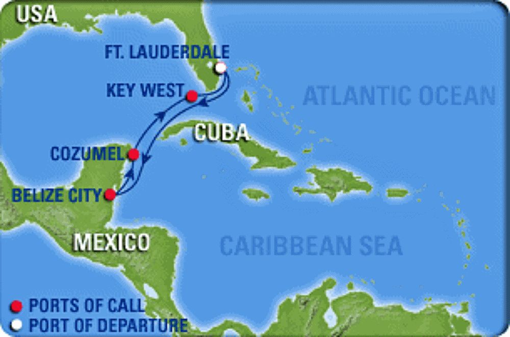 Ship itinerary.
