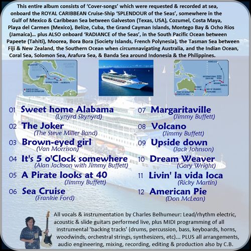 Charles Belhumeur Guitar Music Chuck Brown BACKSIDE Album 'Through the Caribbean & South-Pacific’ 'CRUISE COVERS' songs https://chuckbrown.ca/album/1832920/through-the-caribbean-south-pacific