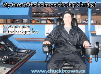 A moment in the Captain's chair!
