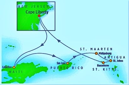 Itinerary for 'EXPLORER' 11-night Southern Caribbean Cruise
