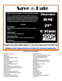 PROP's First Annual Citizen of the City Awards Fundraiser