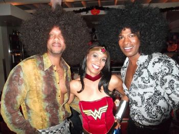 The guys hangin' out at Cafe Cordiale's Halloween Ladies Night!
