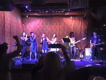 Jamila at Saint Rocke Jamila sings with fellow chicks at the Chick Singers LA event.
