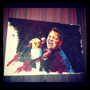 Painting by Massimo Chioccia of Orvieto, Italy.  Now hanging on my bedroom wall.
