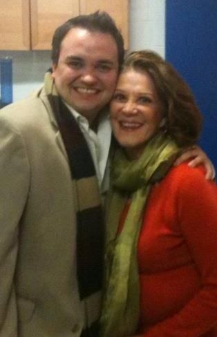 Backstage with Linda Lavin.  Photo courtesy of the iPhone 3GS.
