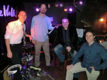 The Sidewalk Sessions Band:  Danny Young, Mike Karn and Randy Napoleon.  Photo by Jim Caruso.

