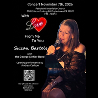 Suzan Bartels, with Andrea Carlson opener