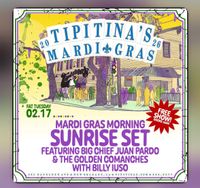Billy Iuso with Big Chief Juan Pardo  Mardi Gras SUNRISE SHOW 