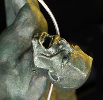 The Creature - Lightening Strike - 004 Sculpture for "La Creatura" exhibition Who is the Creator - Dr. Frankenstein or God - Bronze Sculpture
