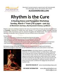 Rhythm is the Cure A Healing Dance and Percussion Workshop in Lyndhurst, NJ