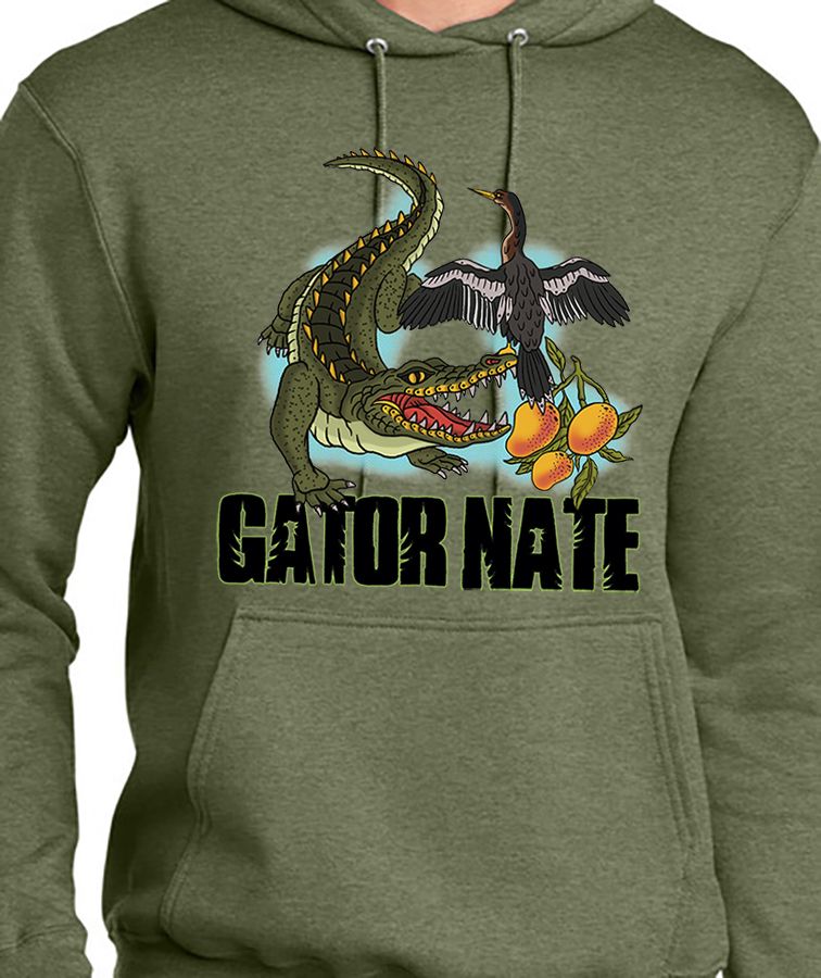Gator Bird Hoodie (Green)