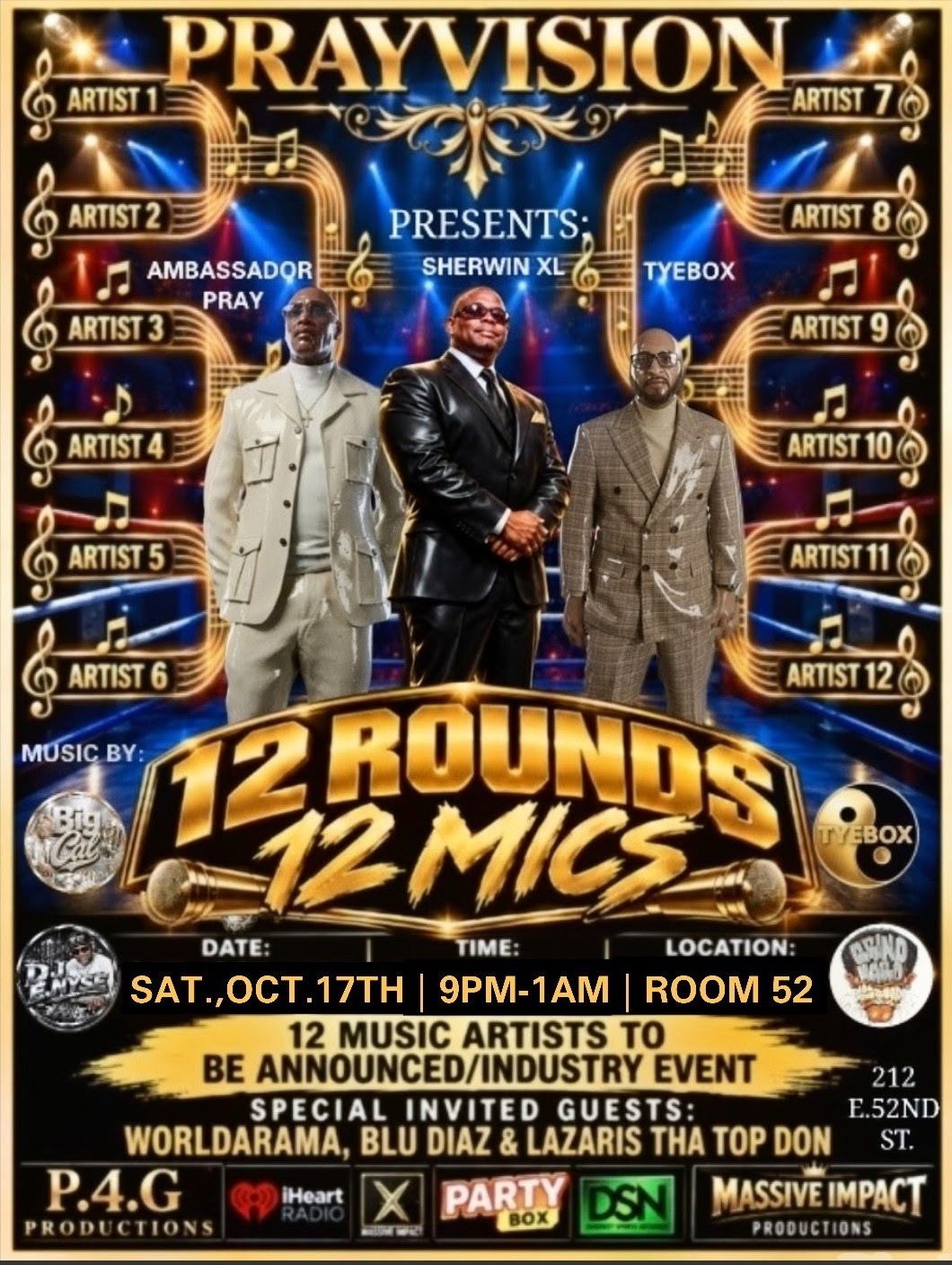 12 ROUNDS, 12 MICS