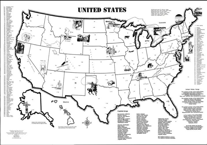 USA Map (25"x36")