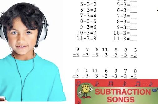 Subtraction Songs mp4 Video (34 minutes)
