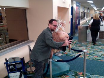 March 3, 2018 - Bassist, Steve Wood posing @ MLB Airport, in Melbourne, FL! CD Release Tour "PROMISE!" 2017-2018
