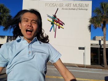 March 2, 2018 - Drummer, Matsu in mid-flight outside of Foosaner Art Museum! CD Release Tour "PROMISE!" 2017-2018
