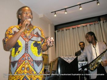 Ahmed Abdullah (Trumpeter & Music Director of Sistas' Place) on the Mic!
