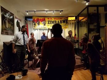 Jan. 13, 2018: Viola Plummer (Founder of Sistas' Place) on the mic!  Post Show, CBJ Quintet SOLD OUT CD Release Tour "PROMISE!" 2017-2018
