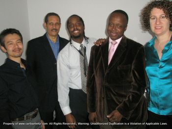 The Quintet, Backstage, at Sistas' Place, Before the Show!
