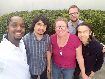 March 2, 2018 - CBJ Quartet with Tina Murray enjoying the FL weather, pre-show @ Foosaner Art Museum CD Release Tour "PROMISE!" 2017-2018
