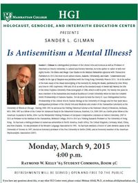 Spring Lecture by Sander L. Gilman