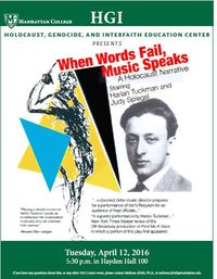 Harlan Tuckman Performs a Holocaust Narrative