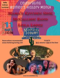 TKMA Celebrates National Women's History Month with Mama's Kitchen Sink, The McCallion Band and Leila Lopez