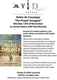 Brisbane tour - Robin de Crespigny in conversation with Paul Barclay at Avid Reader