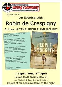Hobart Uniting Church: An evening with Robin de Crespigny