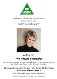 Catherine Moore in conversation with Robin de Crespigny at Bermagui