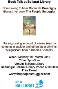 Robin de Crespigny at the Ballarat Library