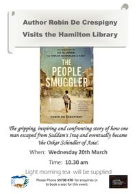 Author Robin de Crespigny visits the Hamilton Library