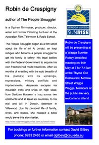 Wagga Sunrise Rotary talk