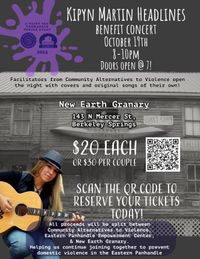 Kipyn Martin at New Earth Granary (Benefit for Community Alternatives to Violence)